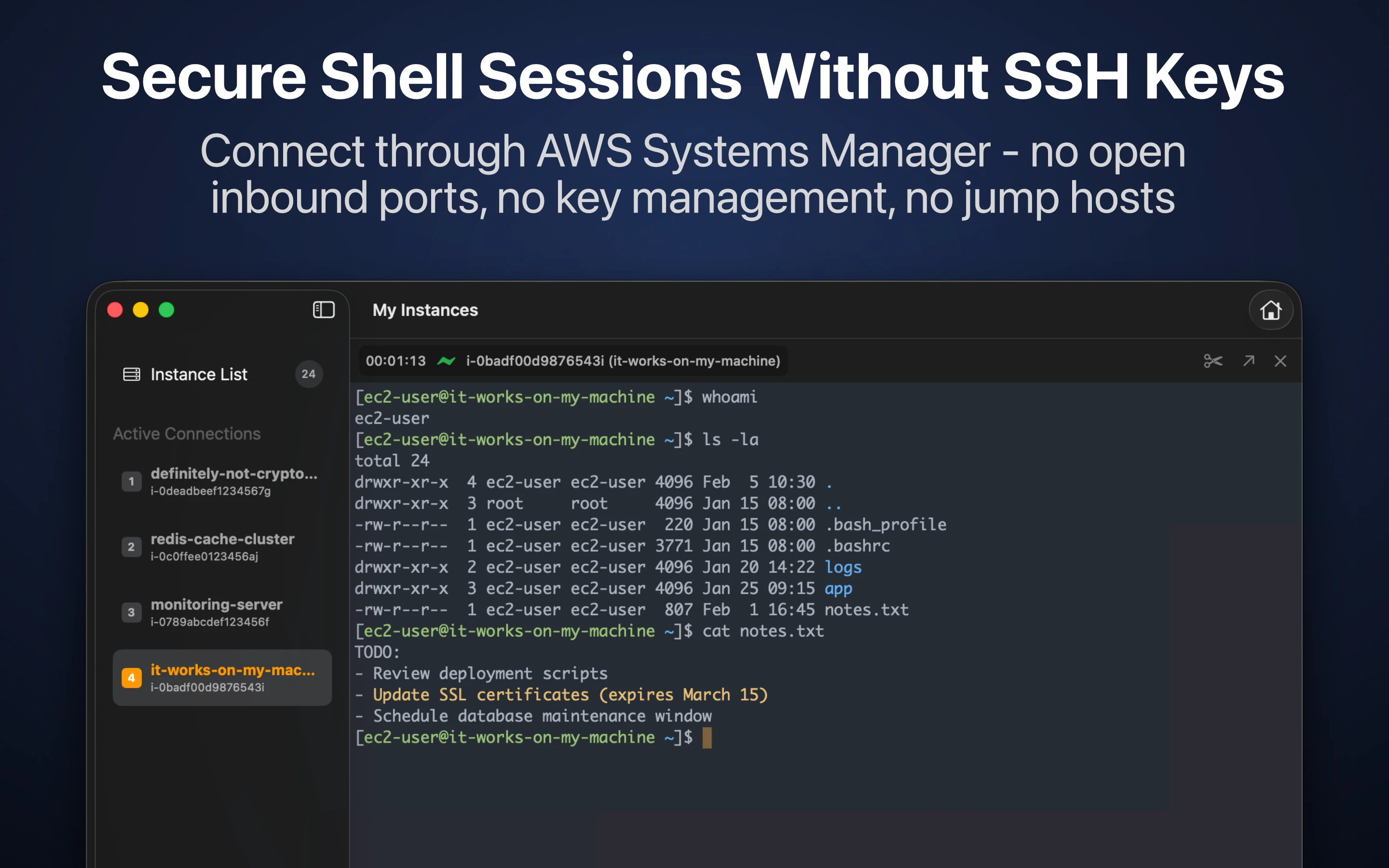 SimpleSSM screenshot 1