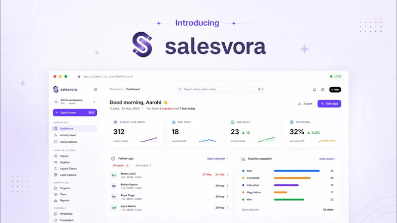 Salesvora  screenshot 1 (video preview)