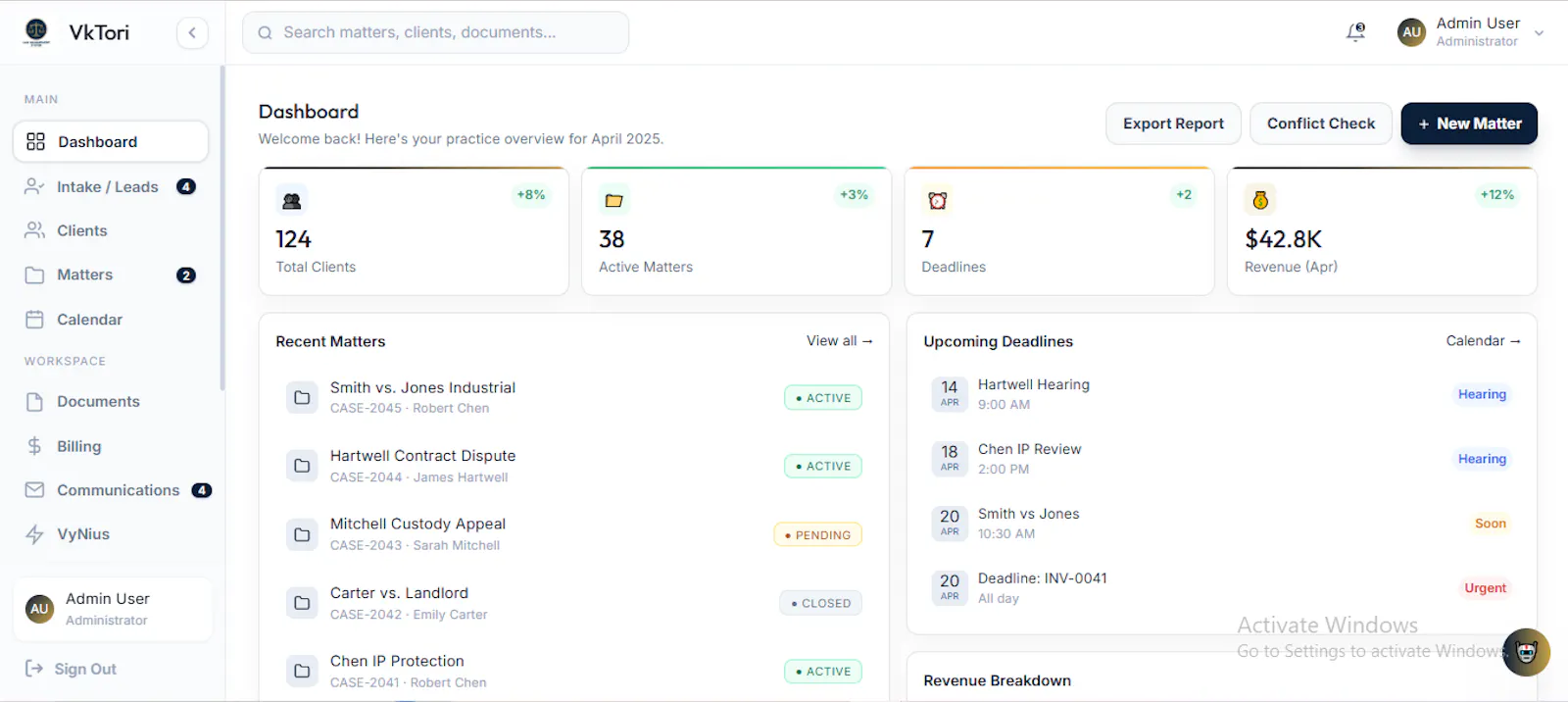 Legal Case Management screenshot 3