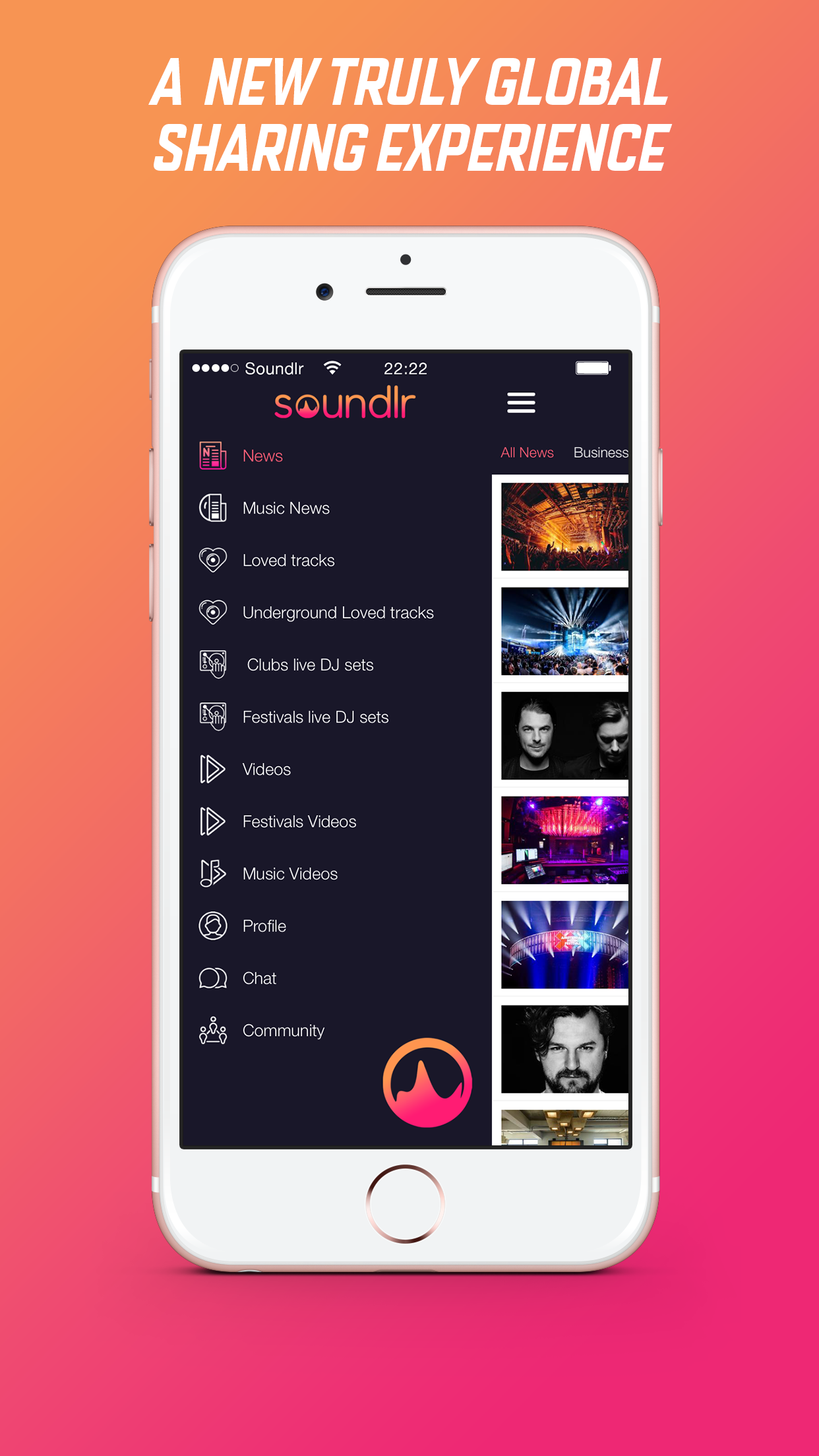 Soundlr : Electronic music media app.