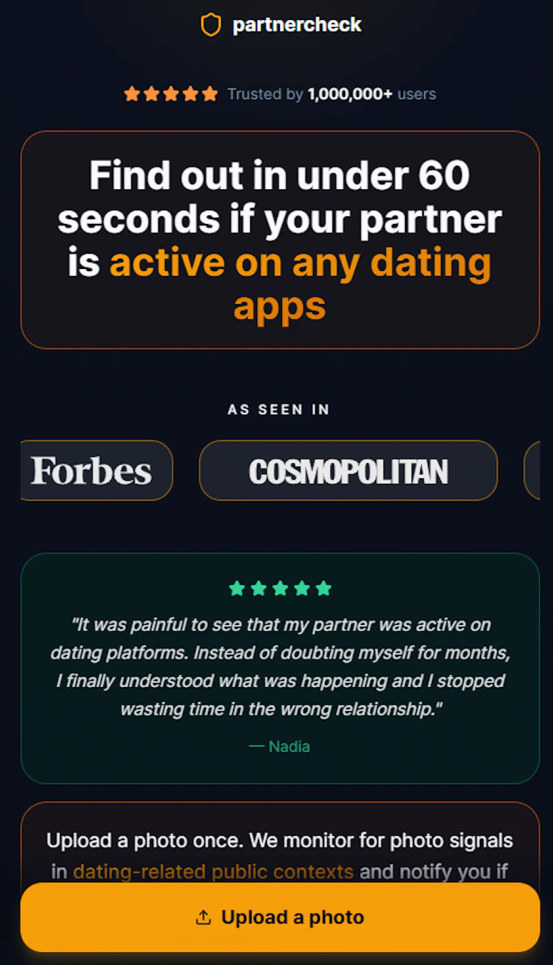 PartnerCheck App screenshot 1