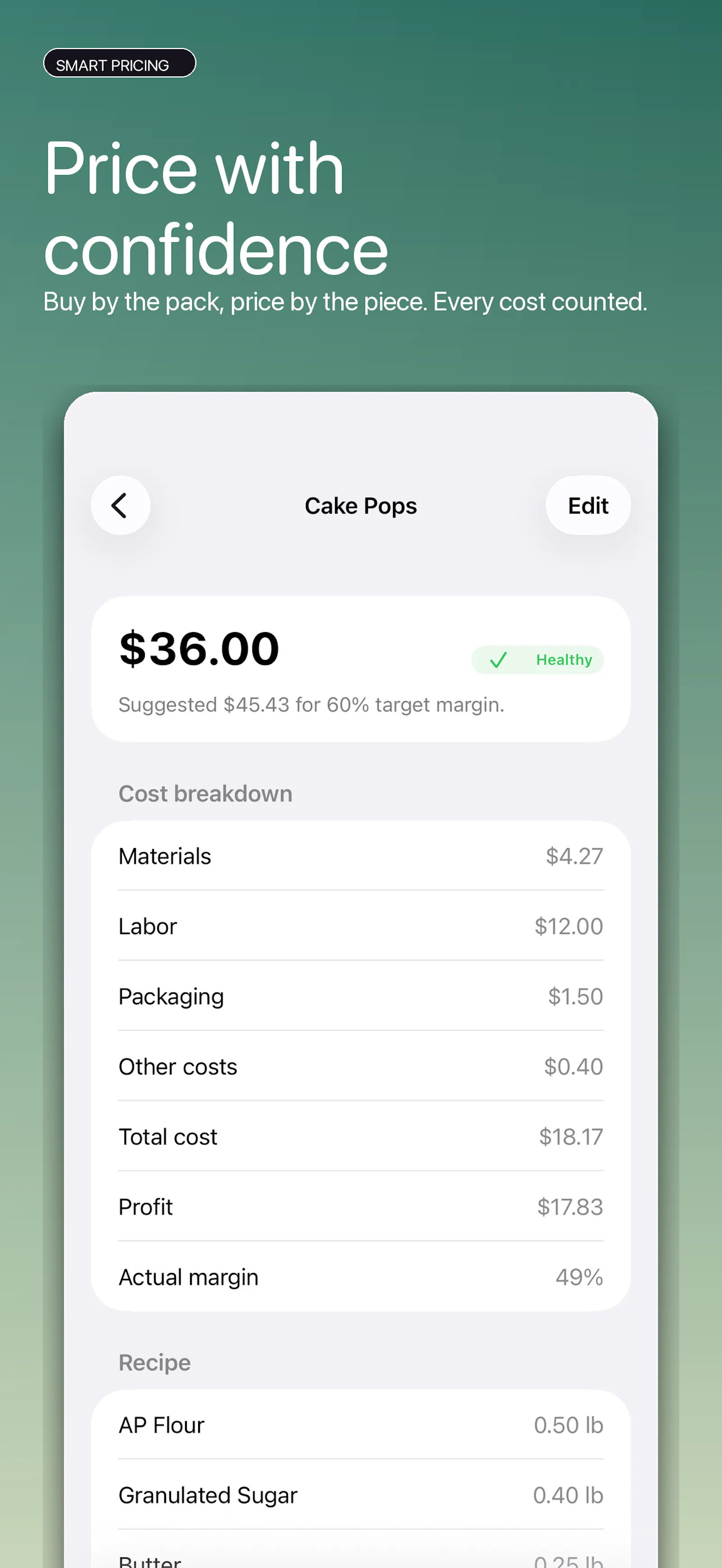 MakerMargin screenshot 2