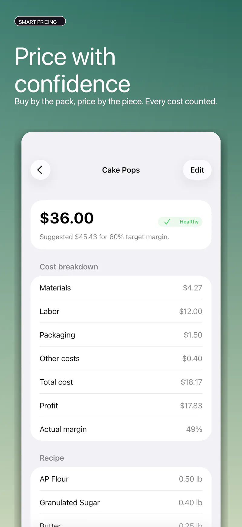 MakerMargin screenshot 2