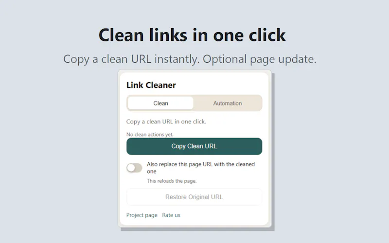 Clean Link (Chrome Extension) screenshot 2