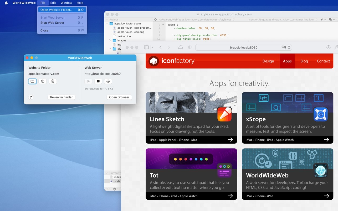 Media WorldwideWeb 2.0 - Pelayan web untuk pemaju dari iconfactory 4
