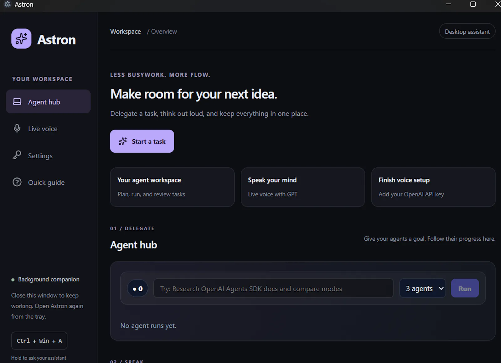 Astron screenshot 2