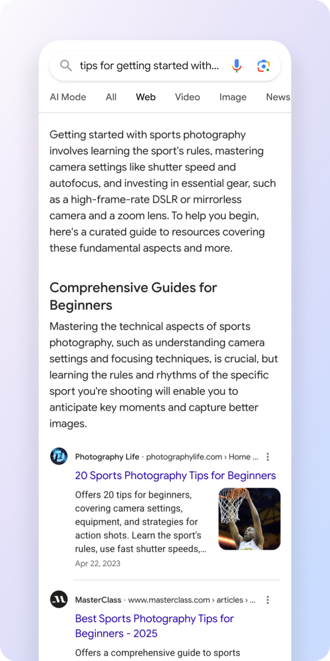 Google Search Web Guide media 5