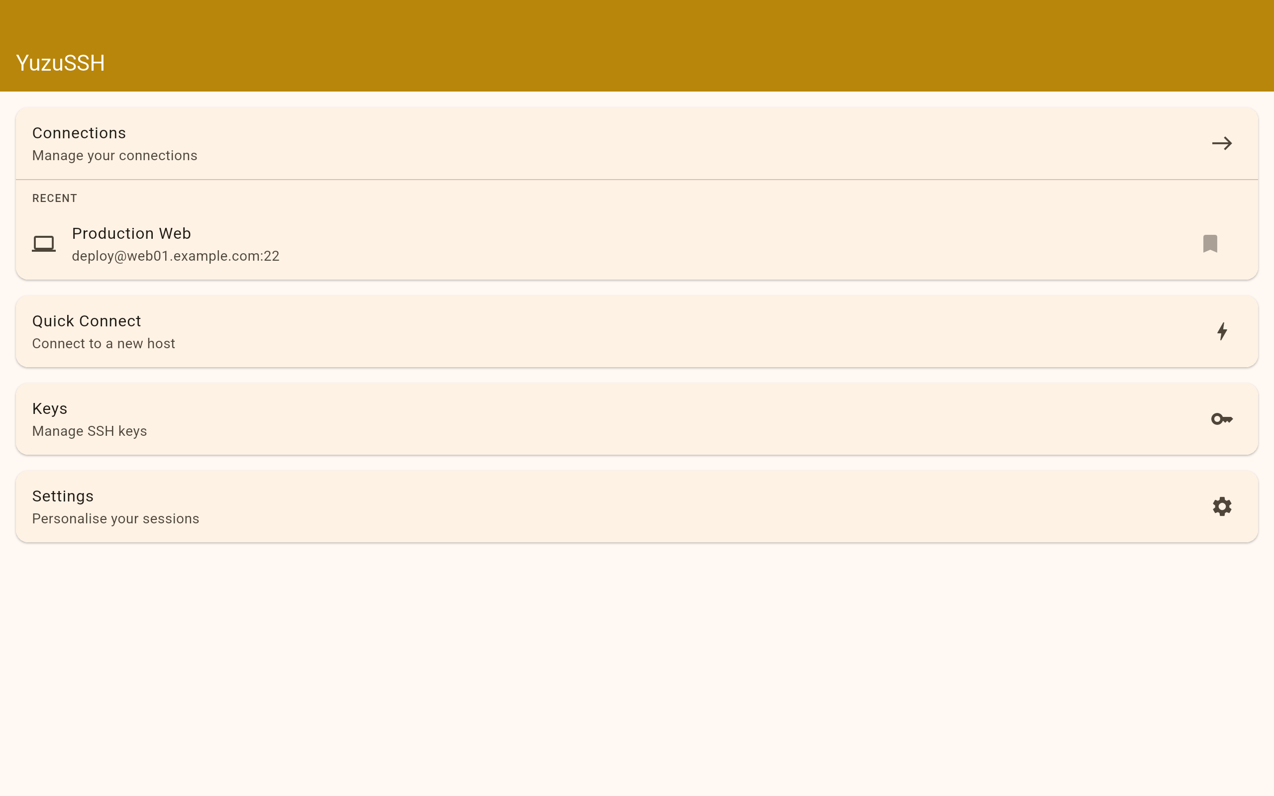 YuzuSSH - mobile SSH & Terminal gallery image