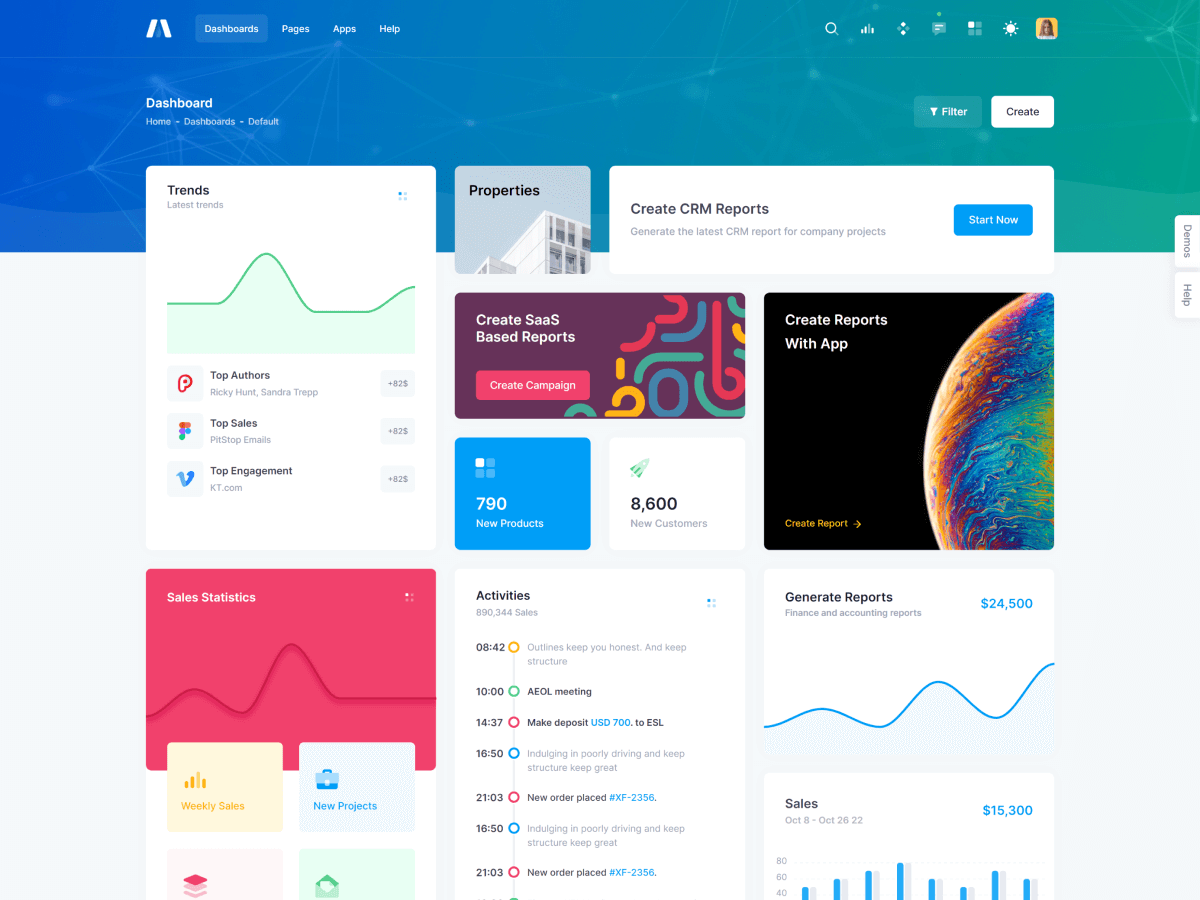 Metronic - шаблон администратора Bootstrap - React, Vue, Angular, Django, Asp.net Core, Laravel, Rails медиа 3