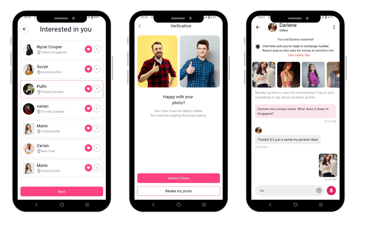 Vibe Mate Dating应用程序Flutter UI套件 - 比赛，聊天，爱媒体2