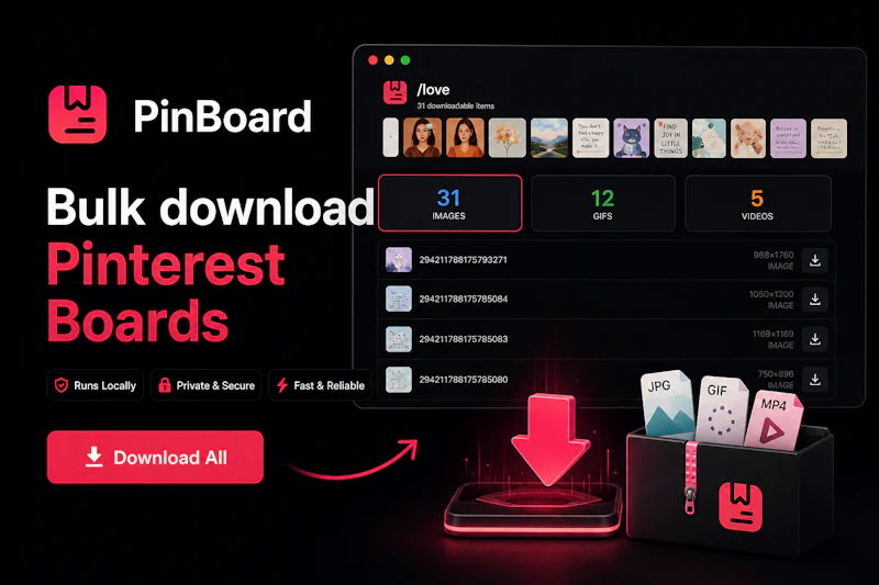 PinBoard - Pinterest Board Downloader screenshot 1