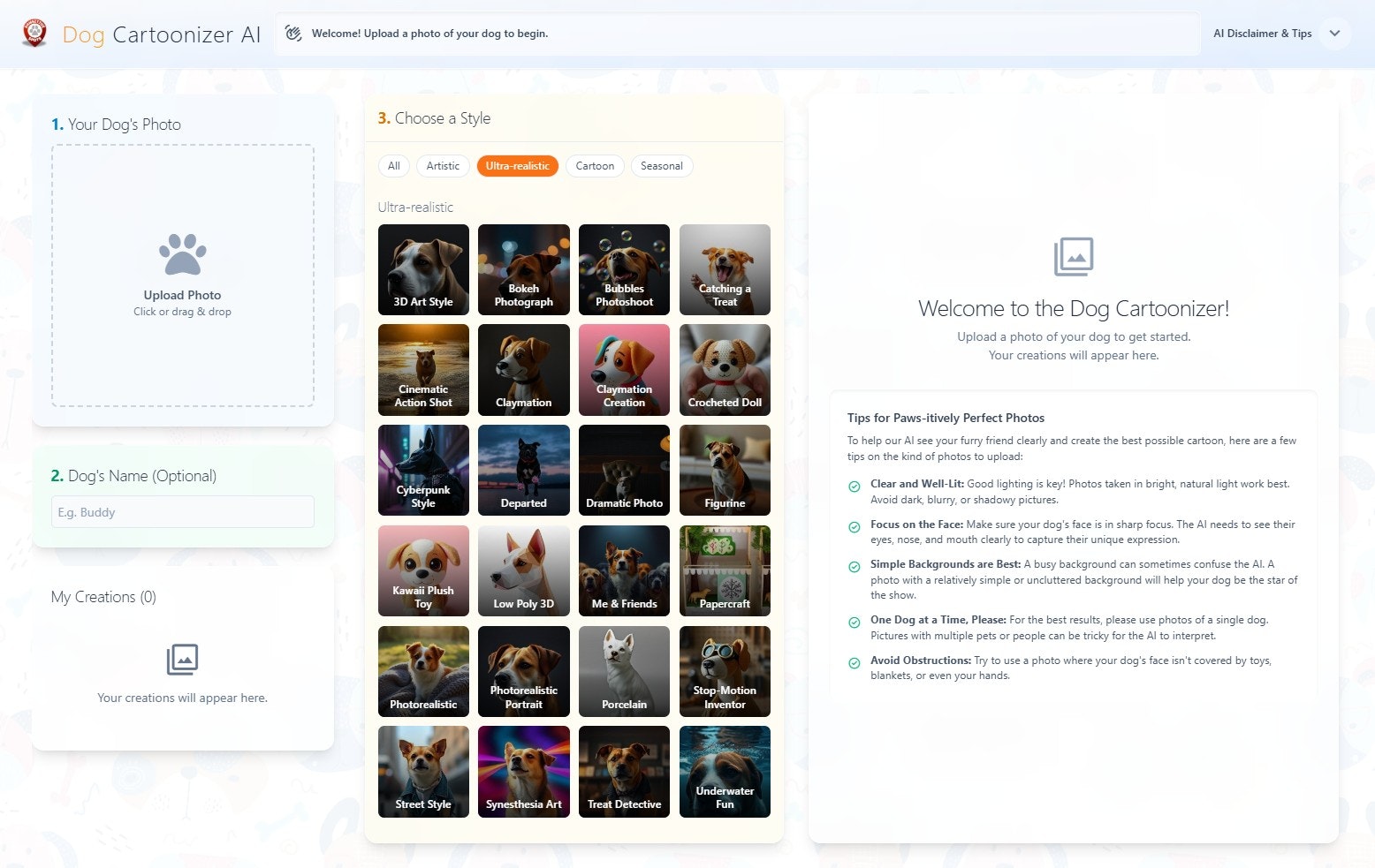 Dog Cartoonizer app - alpha version gallery image