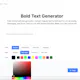 Bold Text Generator