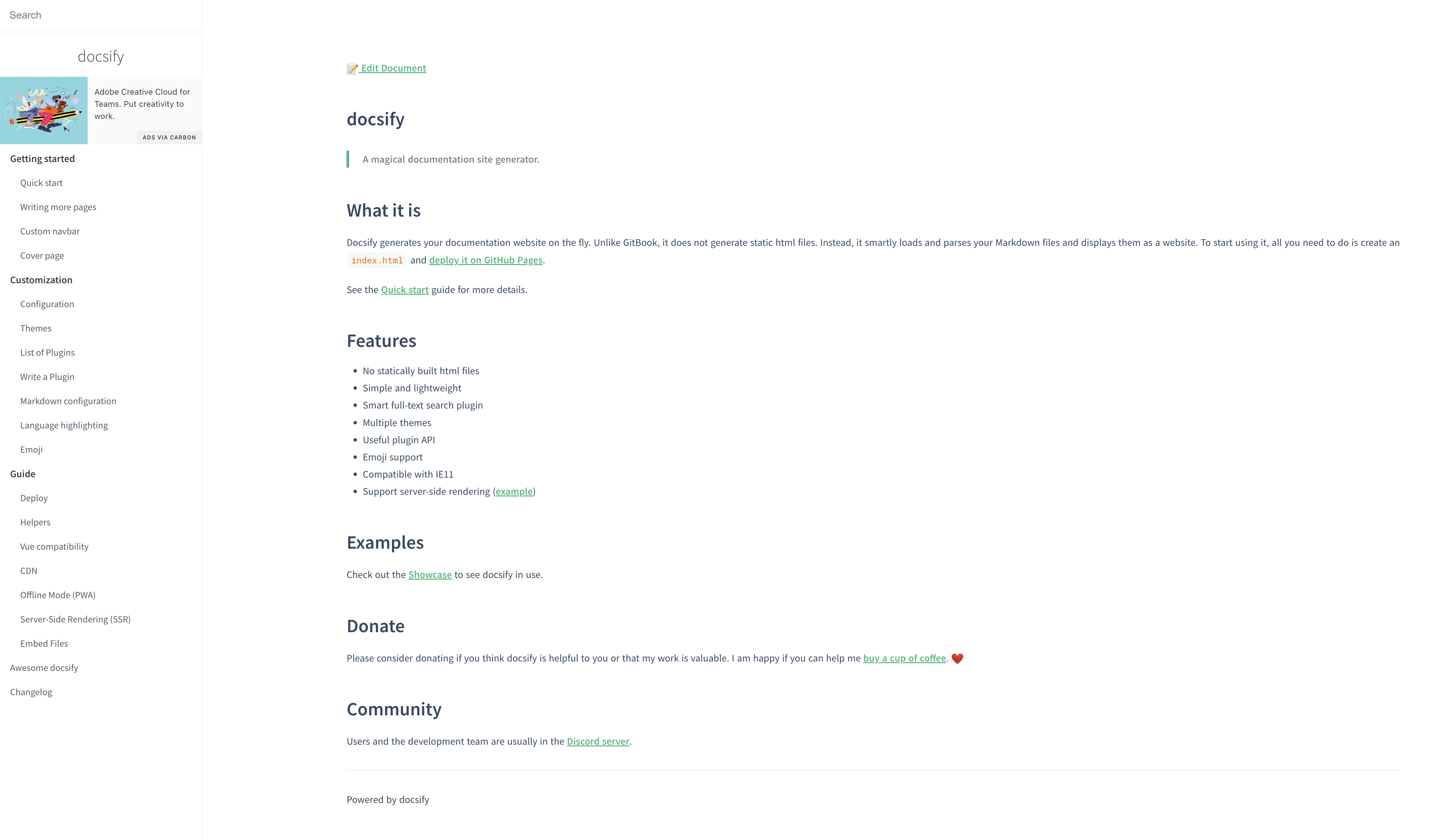 Docsifyjs medya 2
