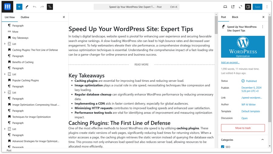Escritor de WP AI - Agente de IA para generación y publicación de contenido en WordPress media 8