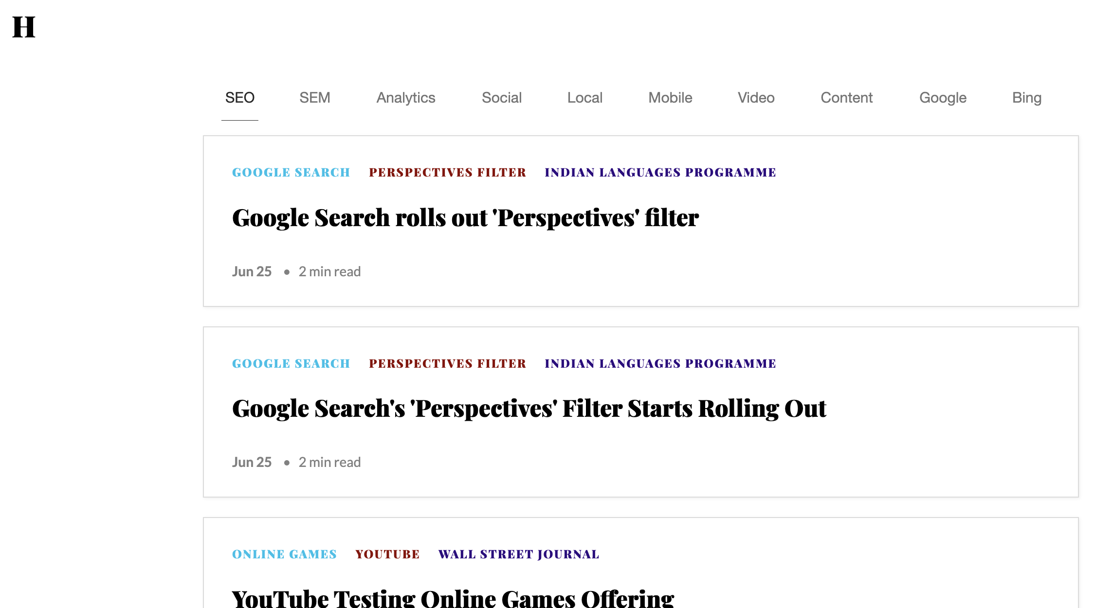 SEO News Hub - Resúmenes de noticias de SEO rápidos actualizados cada hora media 1