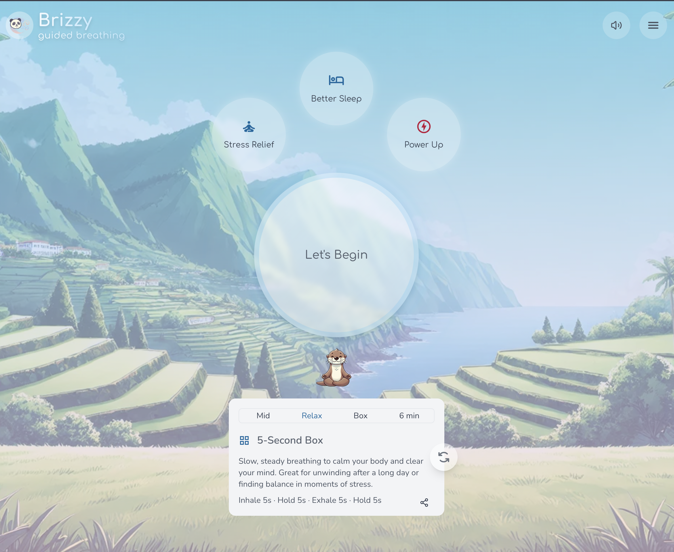 Brizzy - ademhalingsapp - De progressieve web -app maakt mindful ademhaling eenvoudig. media 7