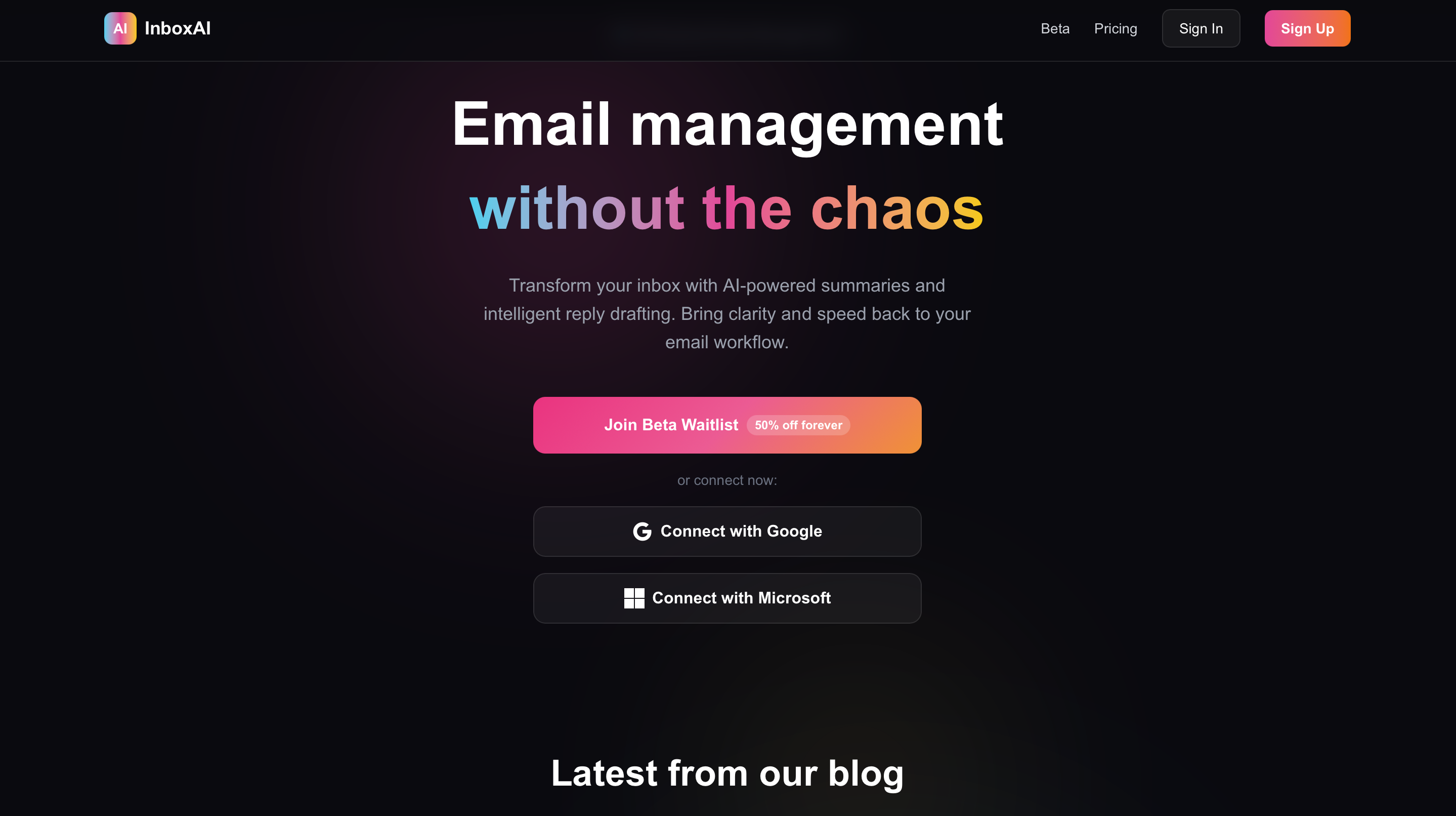 InboxAI - Main product screenshot demonstrating key features and user interface
