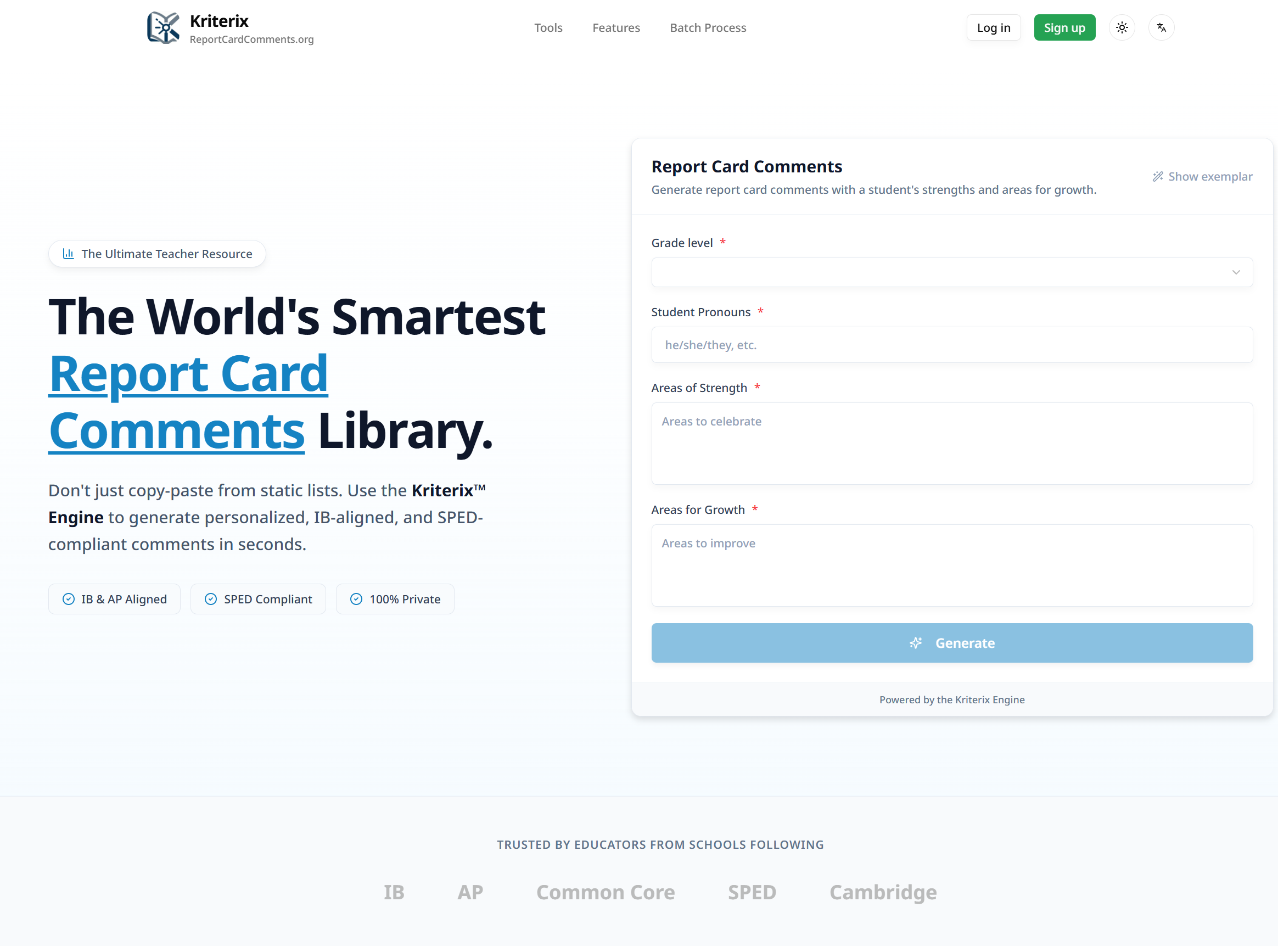 Kriterix - Main product screenshot demonstrating key features and user interface