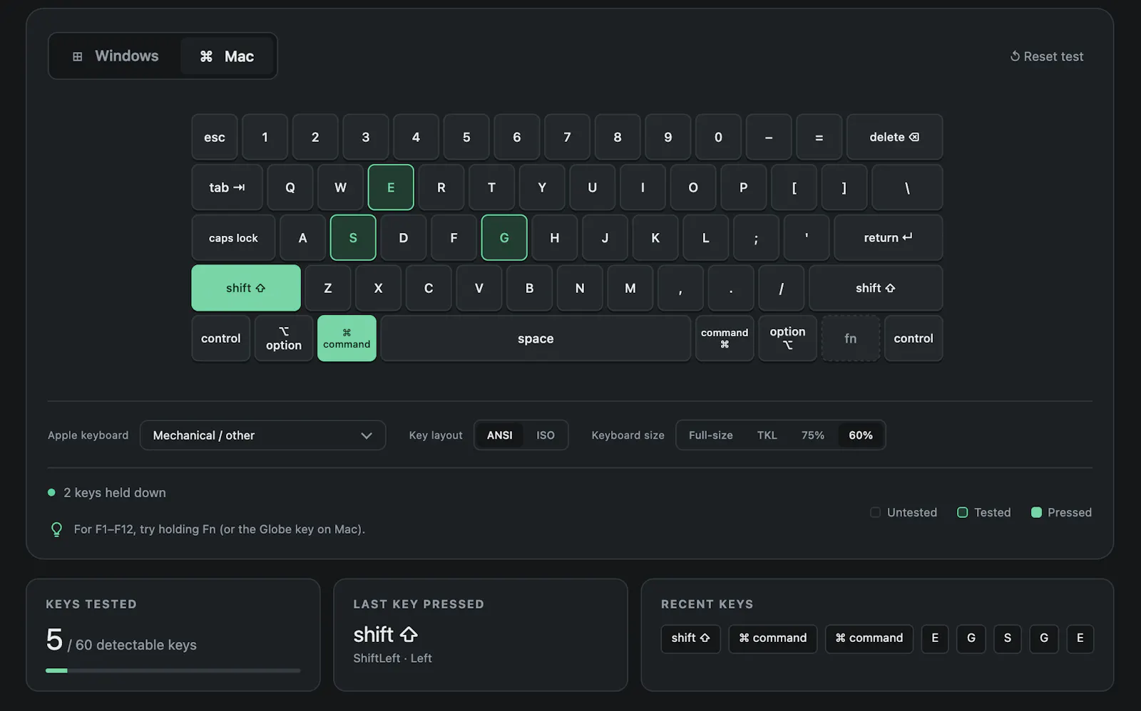 Online Keyboard Tester screenshot 4