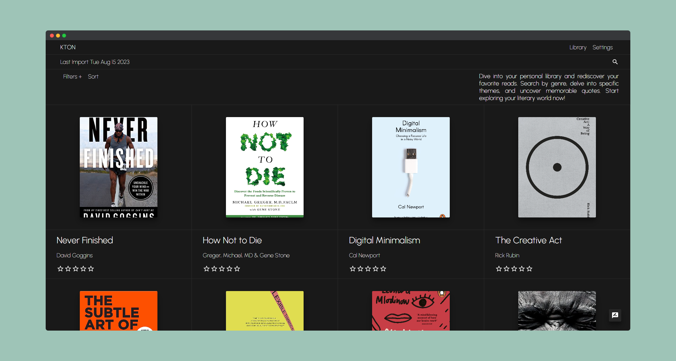 Kton - Herramienta de gestión de Kindle Highlights media 2