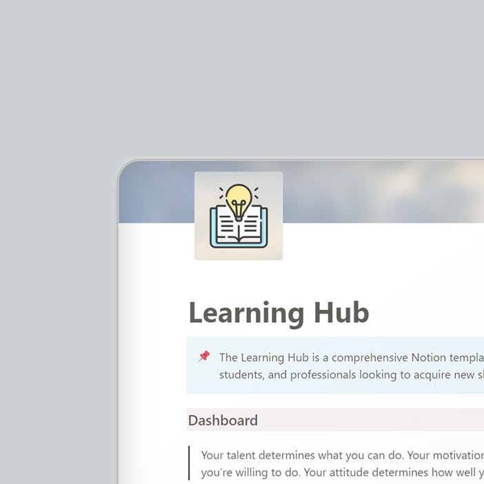 Learning Hub Notion Template