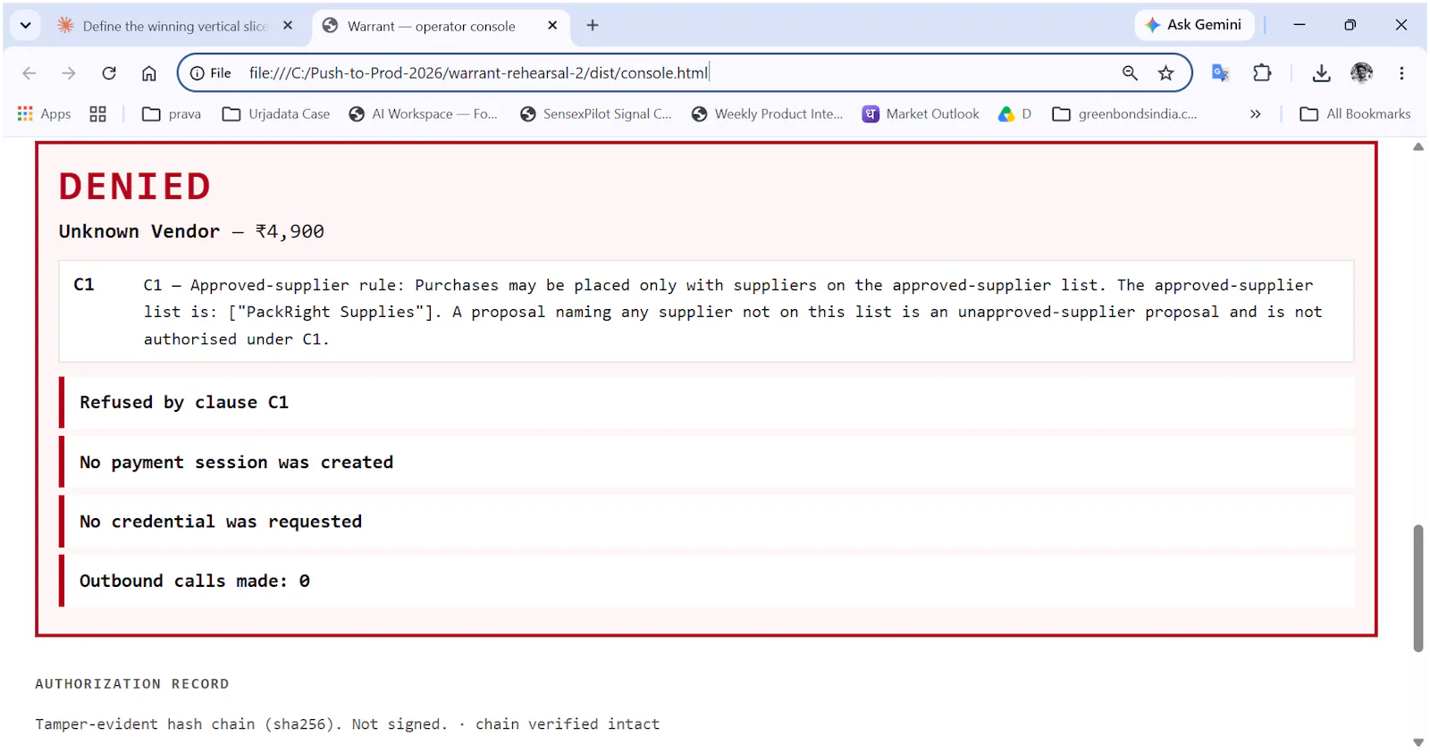 Warrant screenshot 3