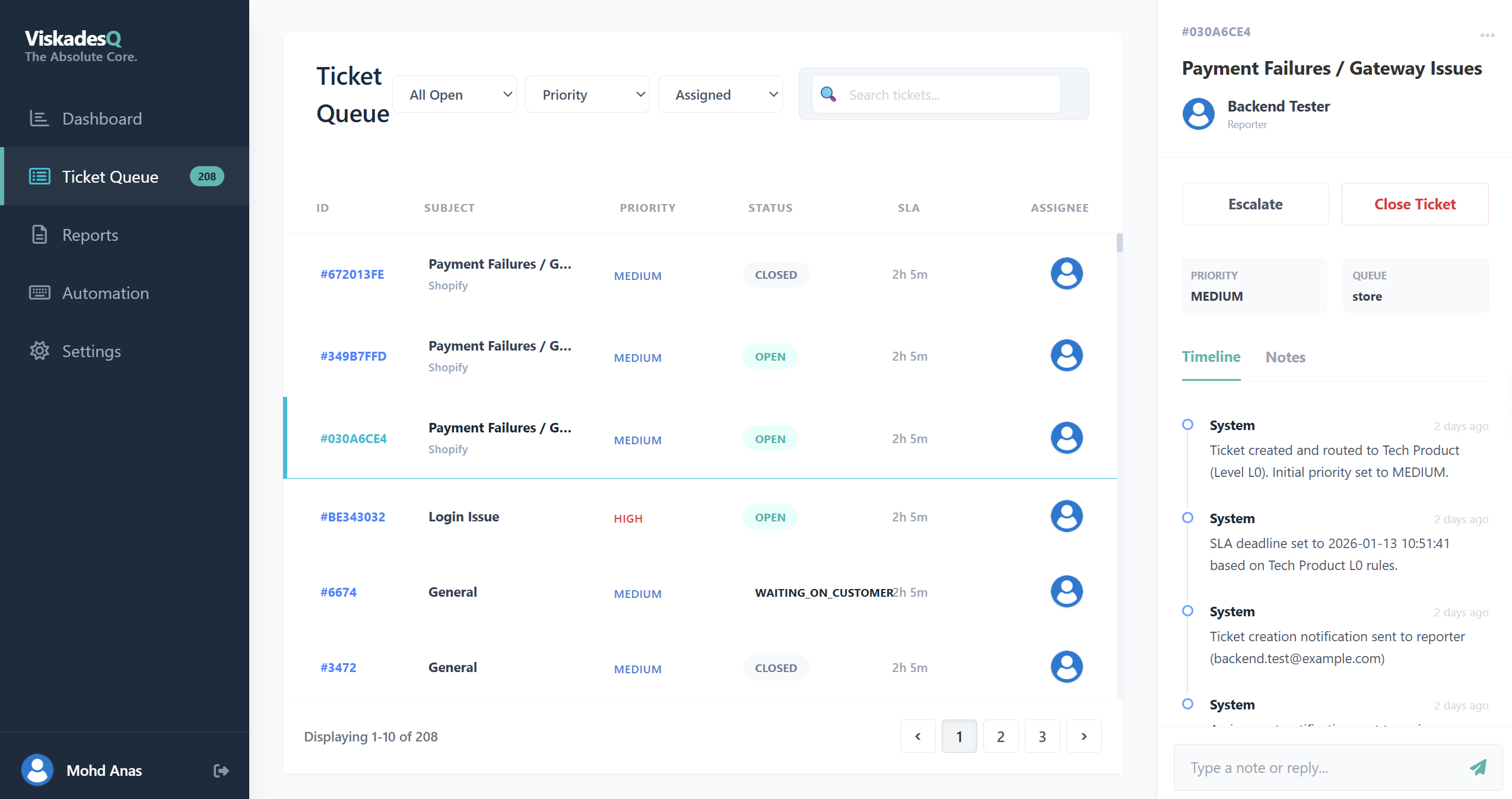 ViskadesQ - Main product screenshot demonstrating key features and user interface