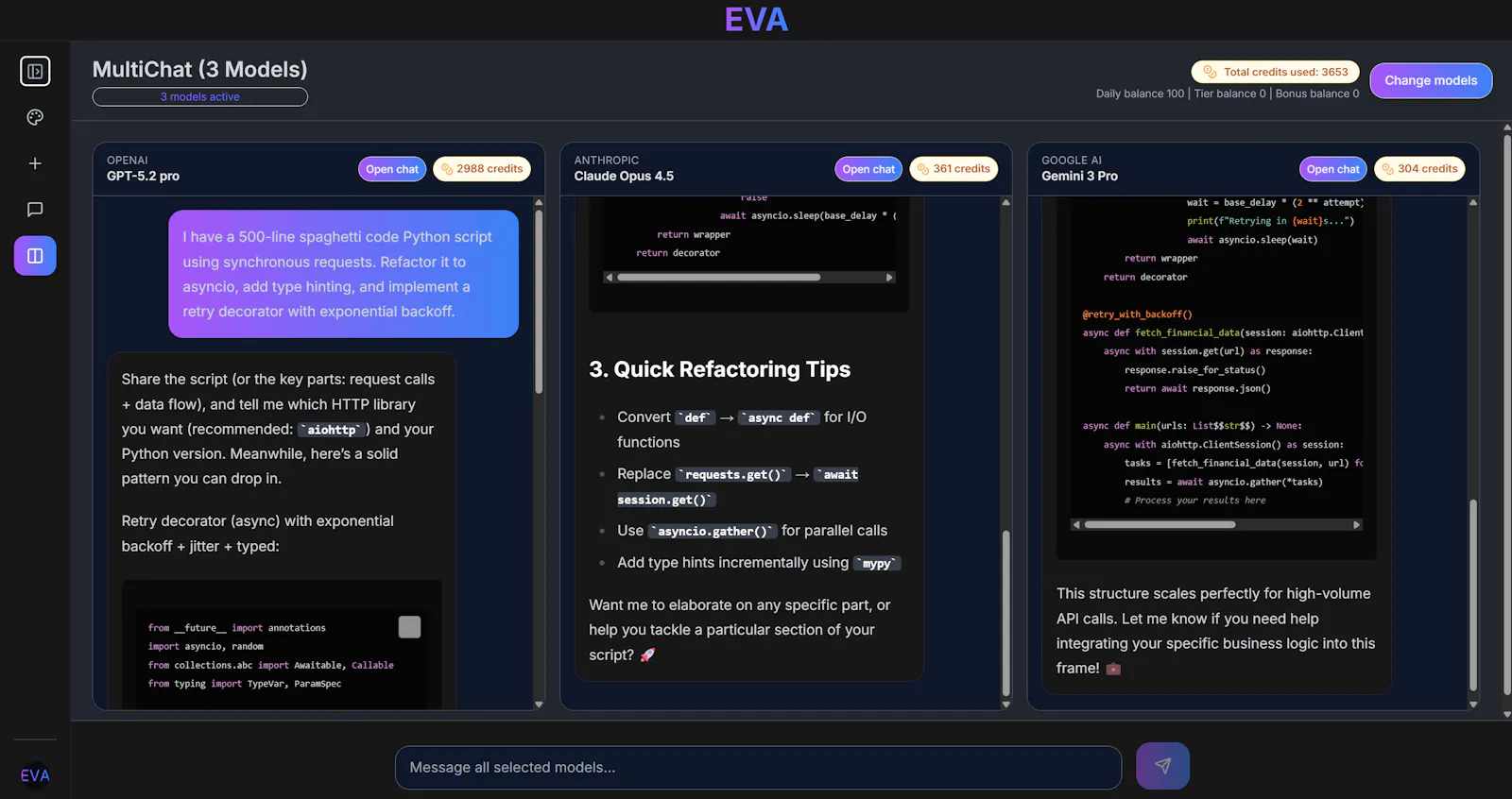 EVA Online AI screenshot 4