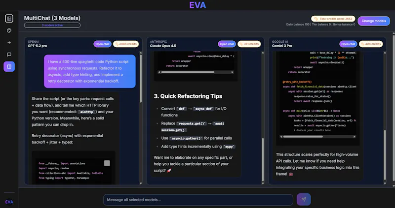 EVA Online AI screenshot 4