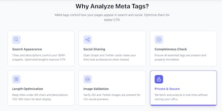 Meta Tag Analyzer gallery image
