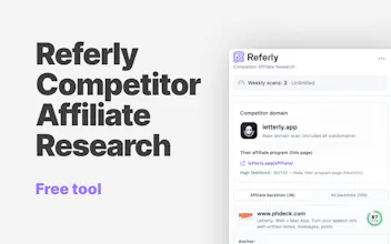 Referly Competitor Affiliate Research gallery image