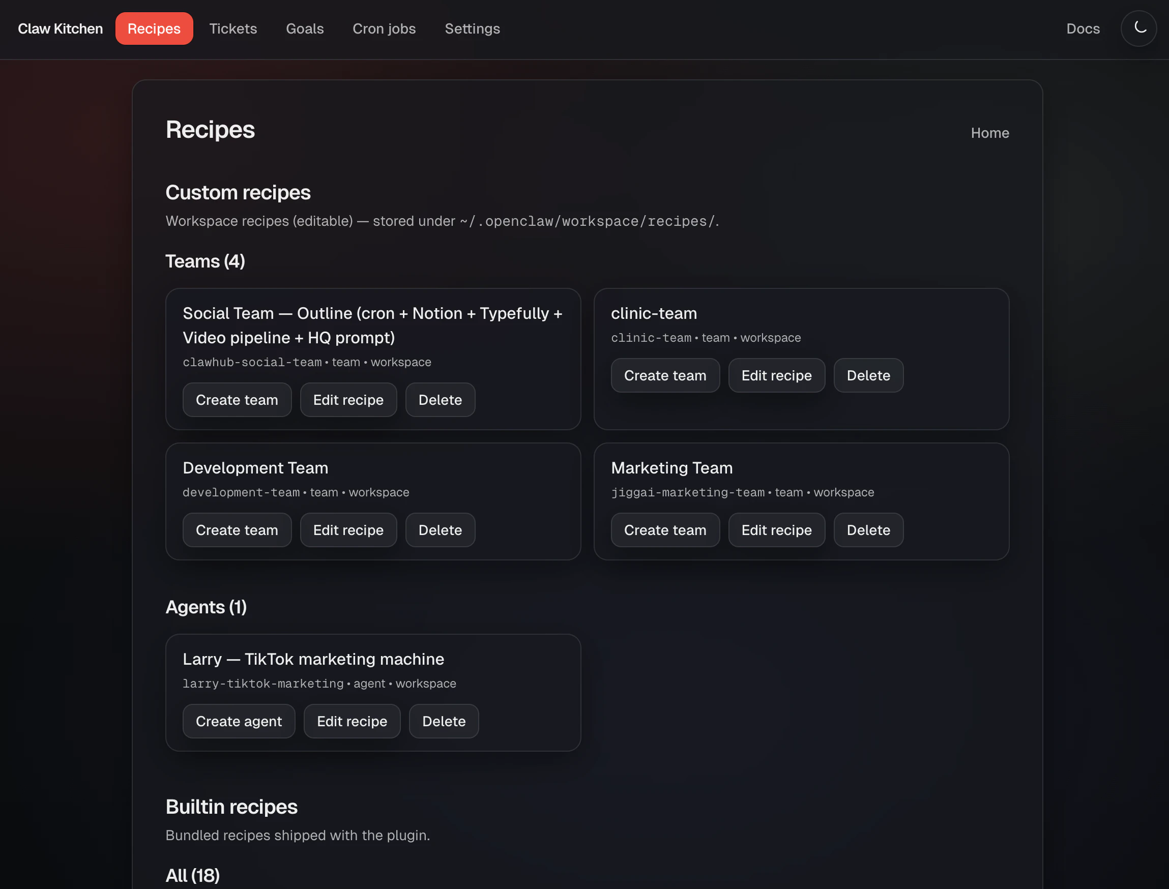 ClawRecipes screenshot 3