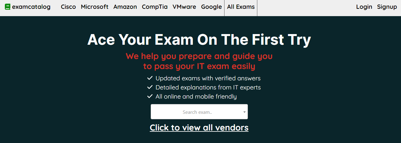 Examcatalog - 人気のあるIT認定の無料試験準備メディア1