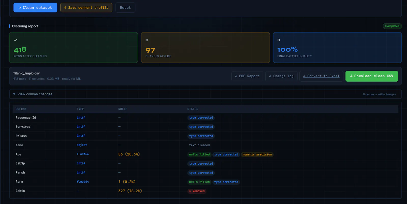 DeepCleanCSV screenshot 6