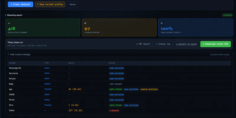 DeepCleanCSV screenshot 6