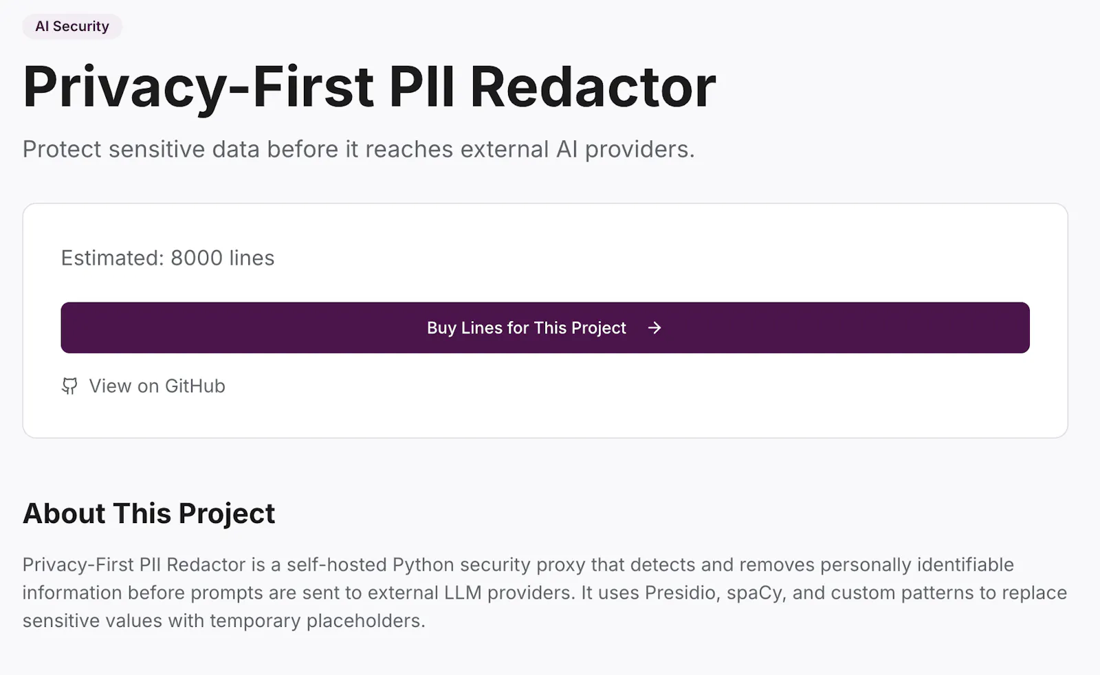 Python PII Redactor screenshot 1