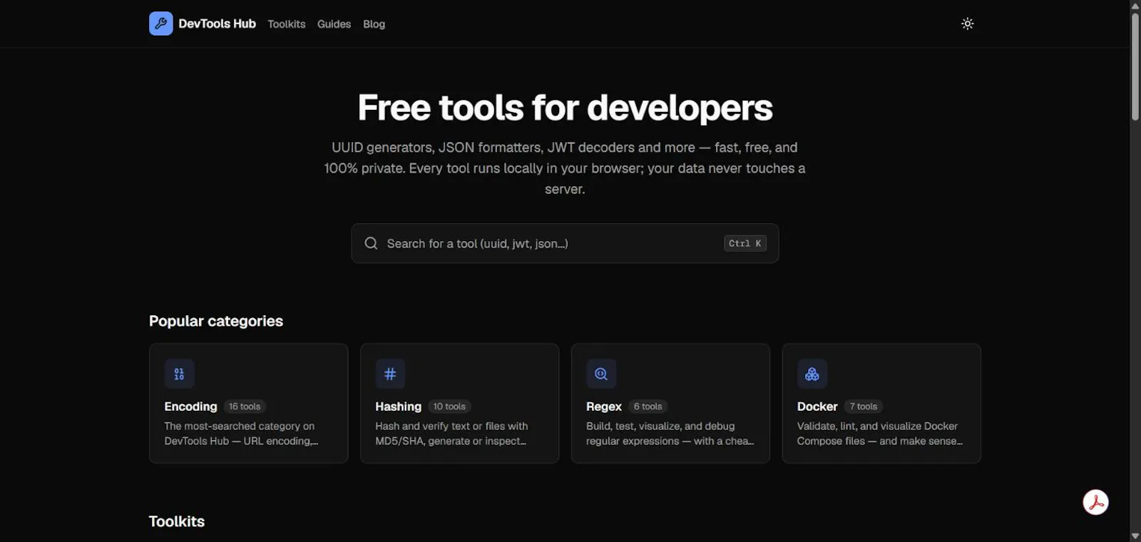 DevTools Hub screenshot 6