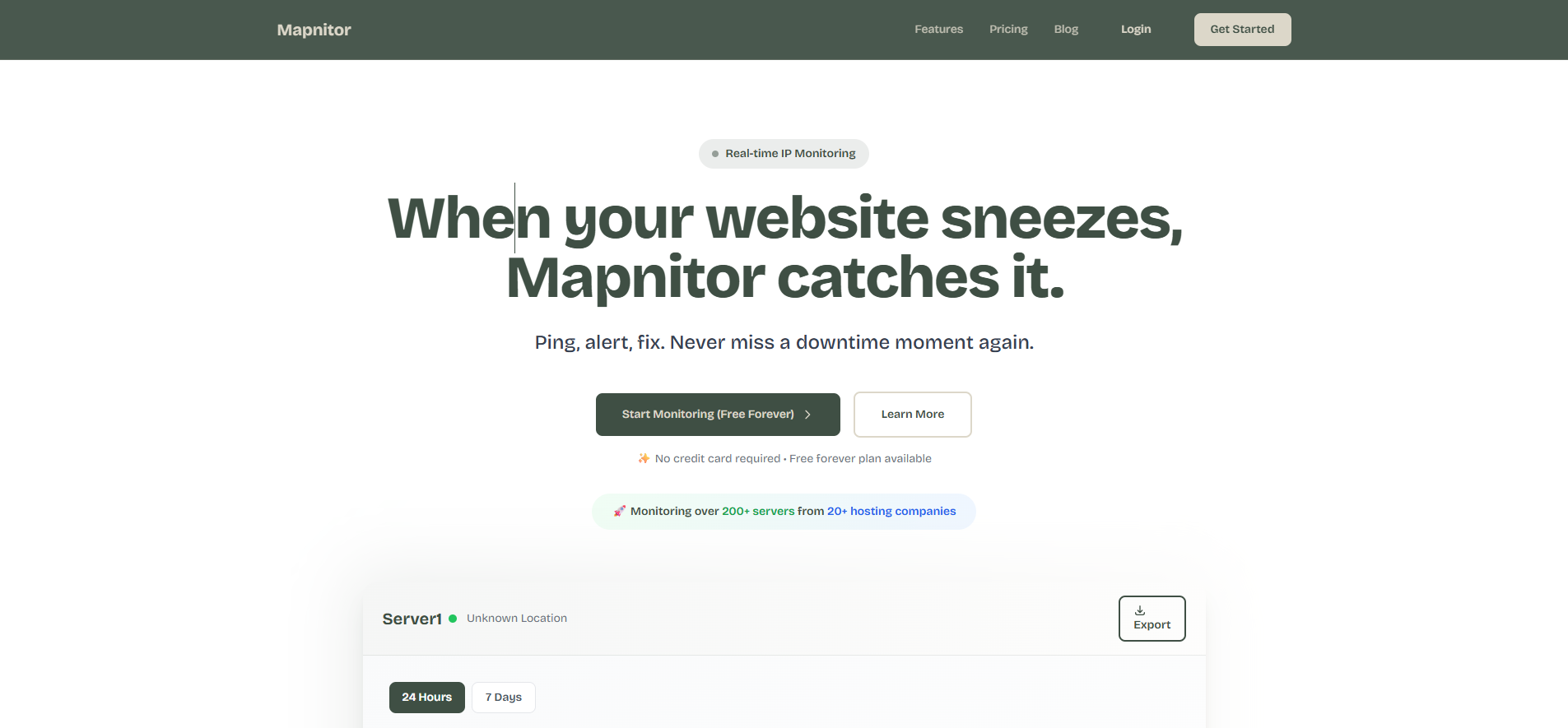 Mapnitor - Main product screenshot demonstrating key features and user interface
