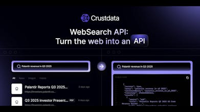 Web search API by Crustdata gallery image
