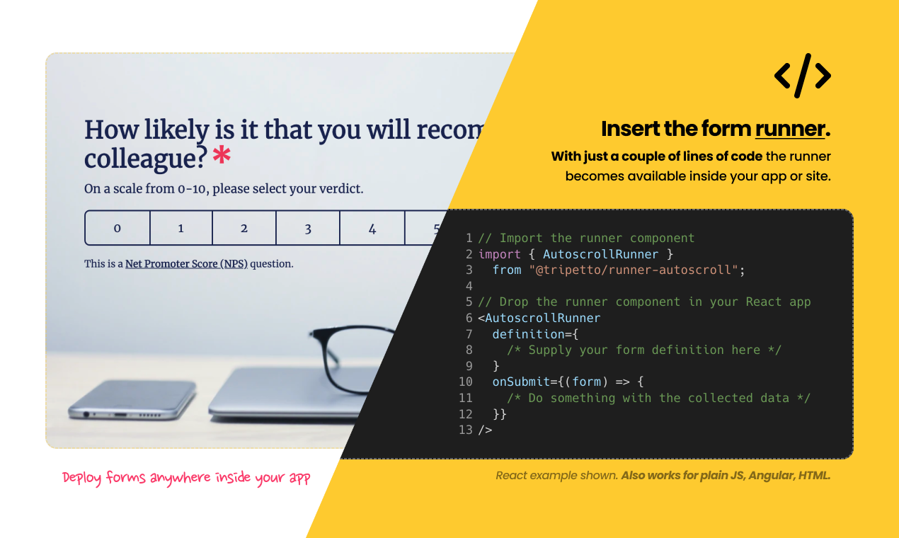 FormBuilder SDK door Tripetto - Vorm kit voor zelf gehost typeform alternatief media 7