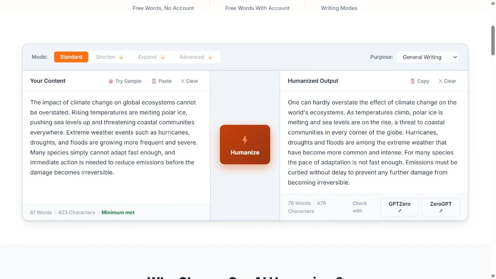 GhostWriter AI screenshot 2