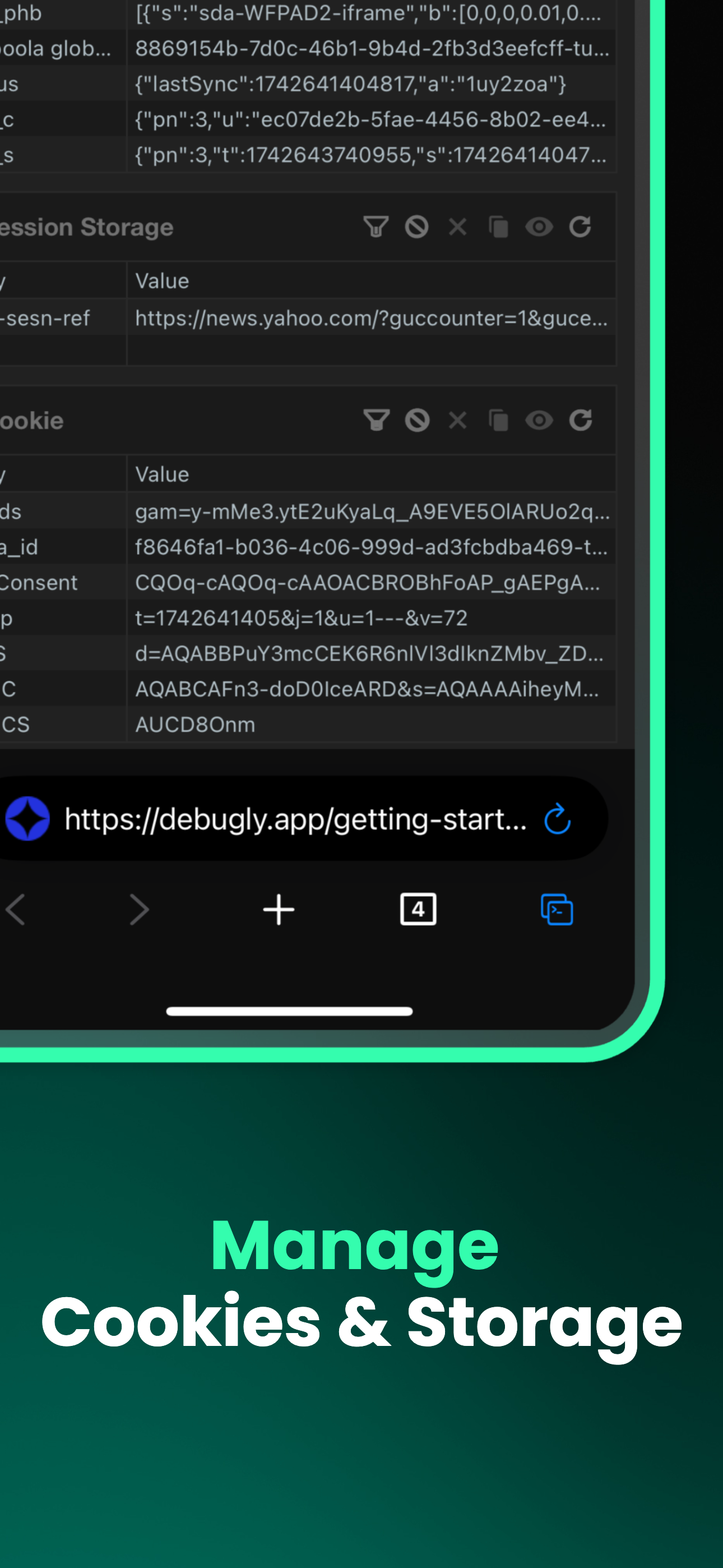 Debugly: ispeziona browser media 6