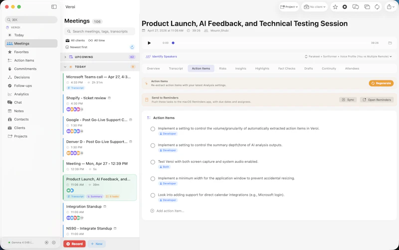 Veroi — Your private meeting brain screenshot 4