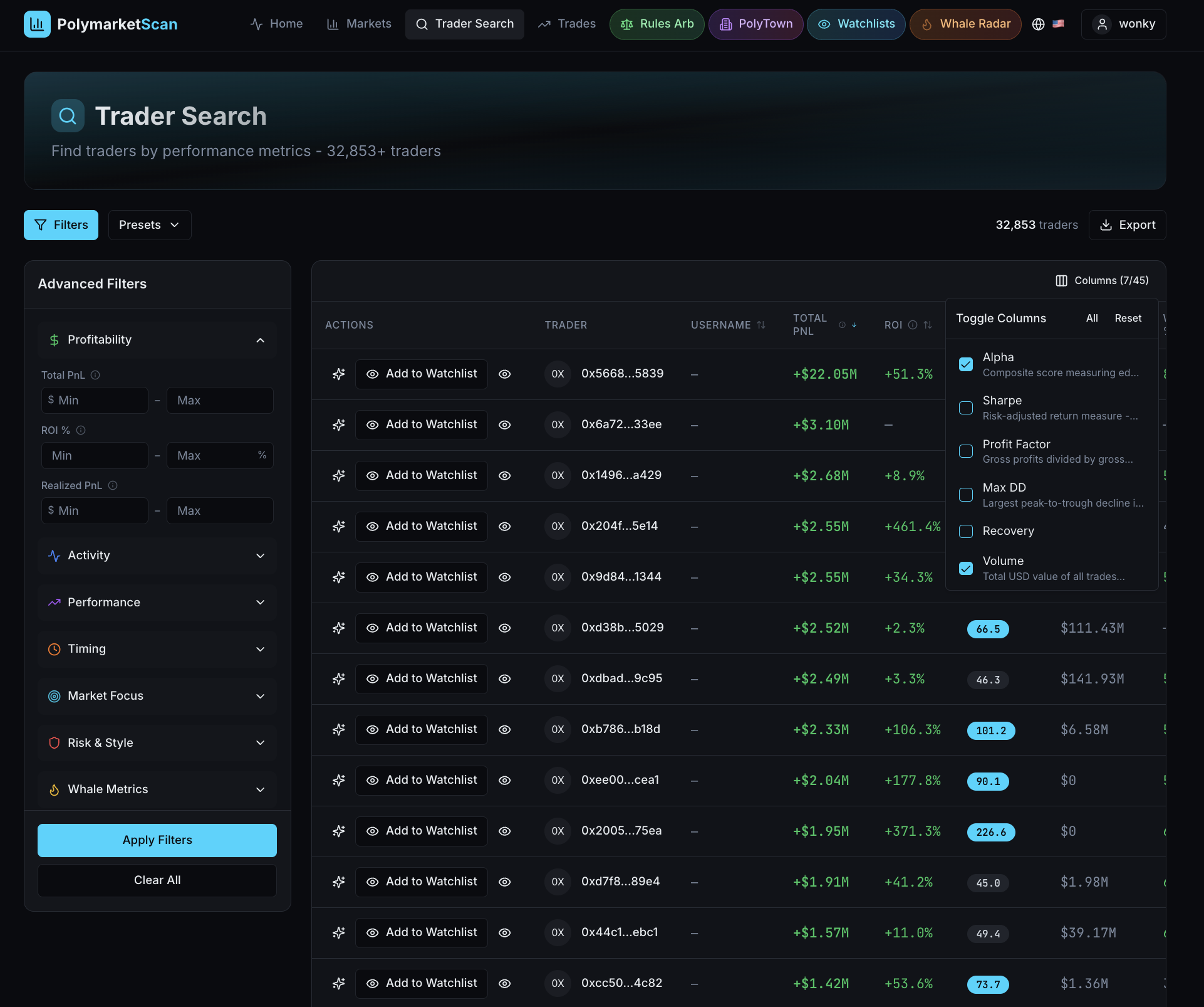 PolymarketScan gallery image