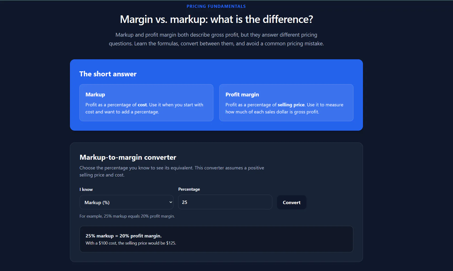 Markup & Margin Calculator gallery image