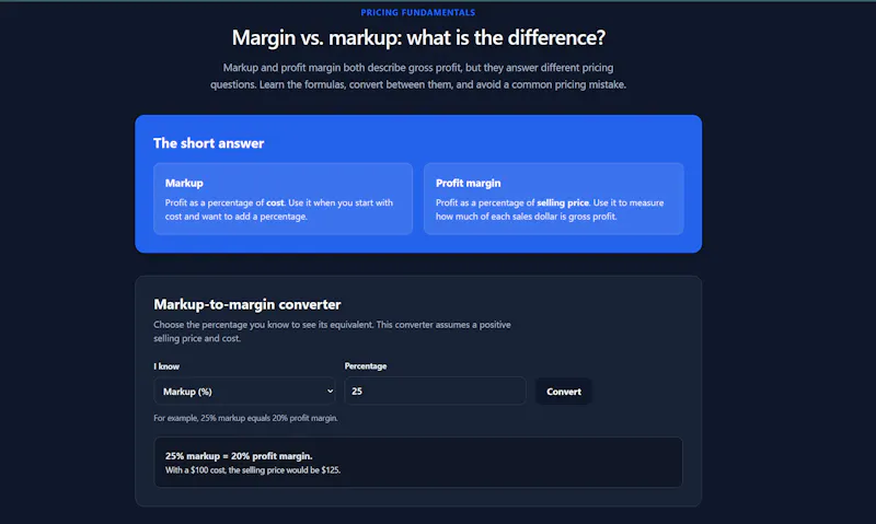 Markup & Margin Calculator screenshot 3
