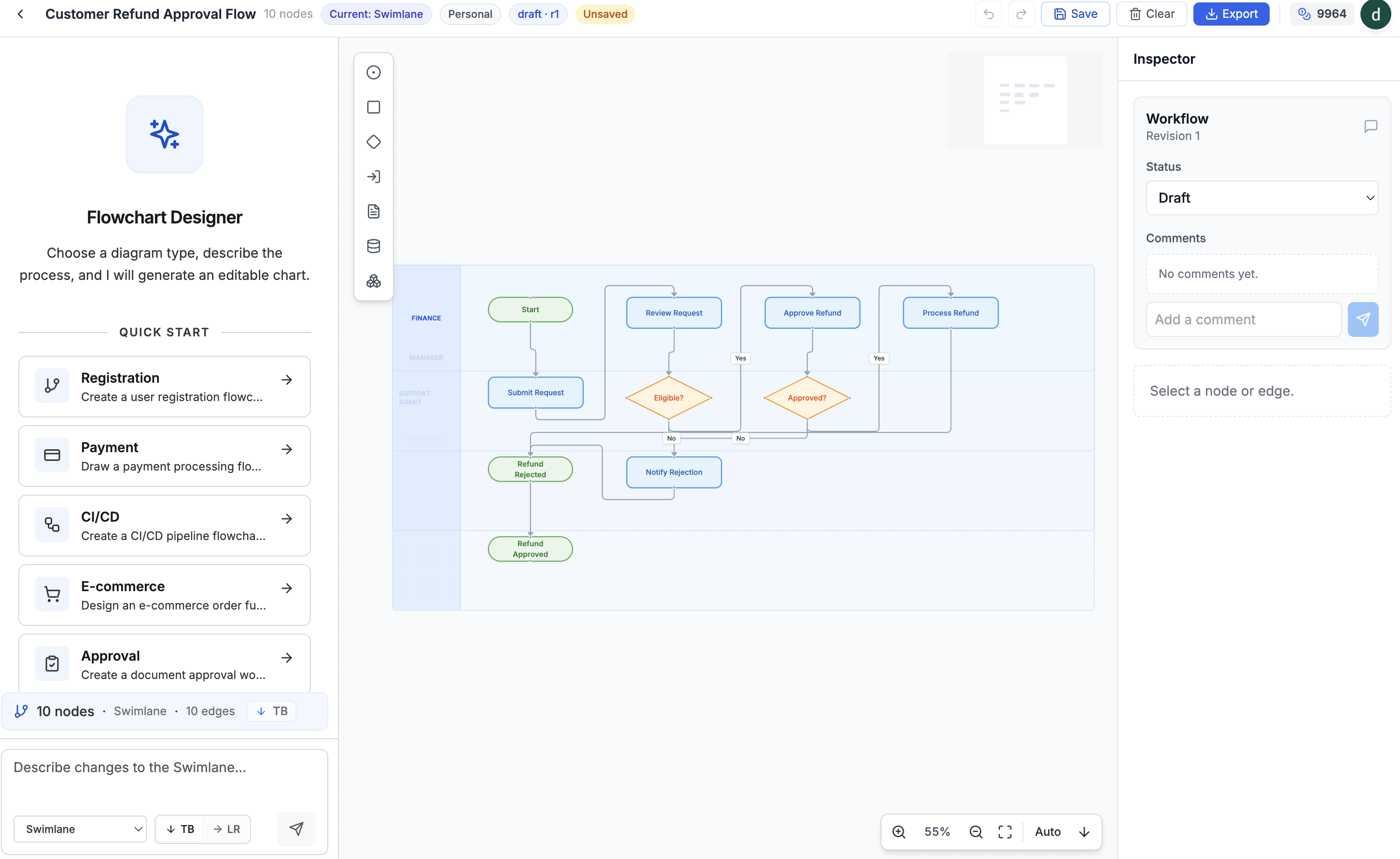 EaseChart - AI Flowchart Generator gallery image
