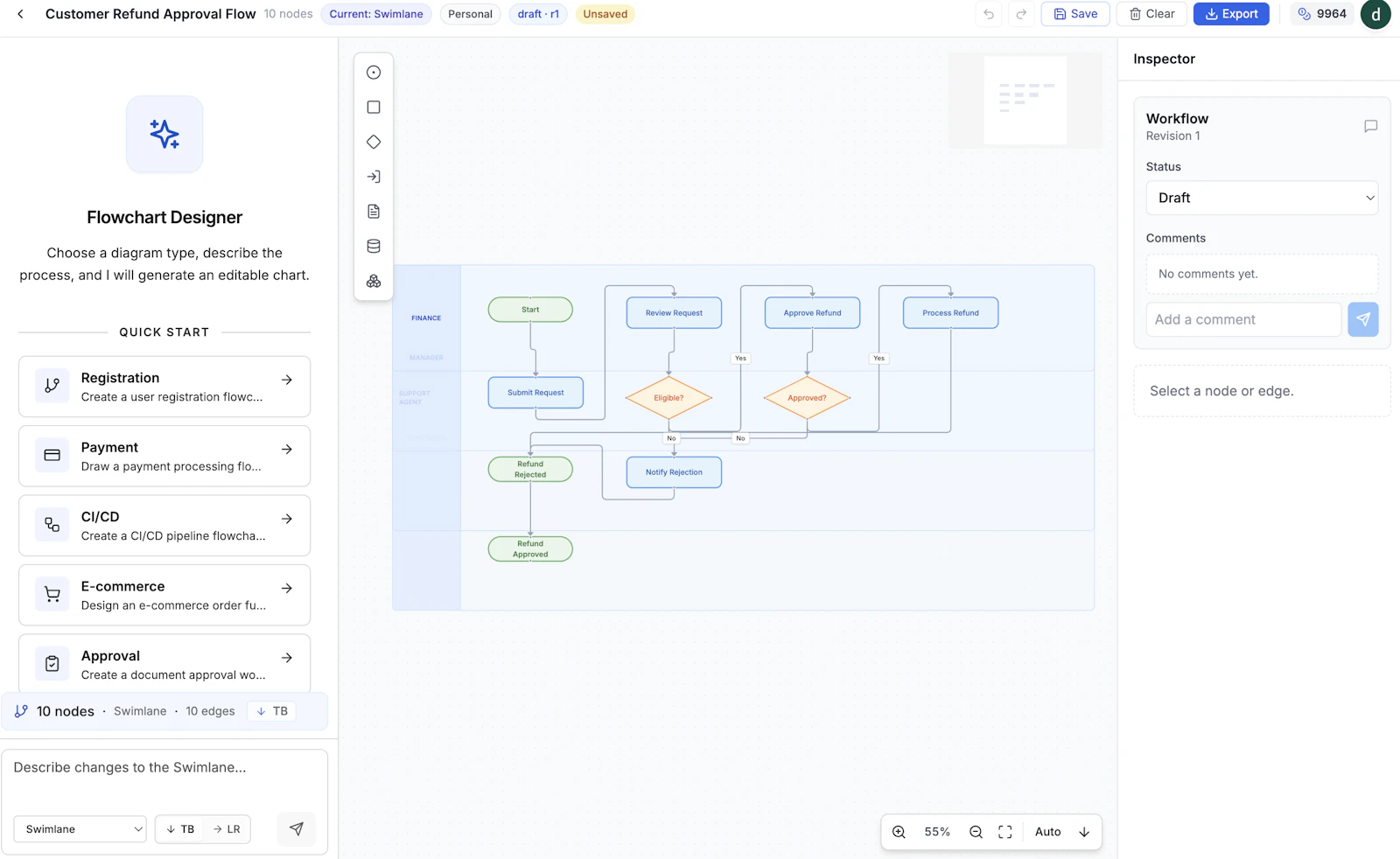 EaseChart - AI Flowchart Generator screenshot 2