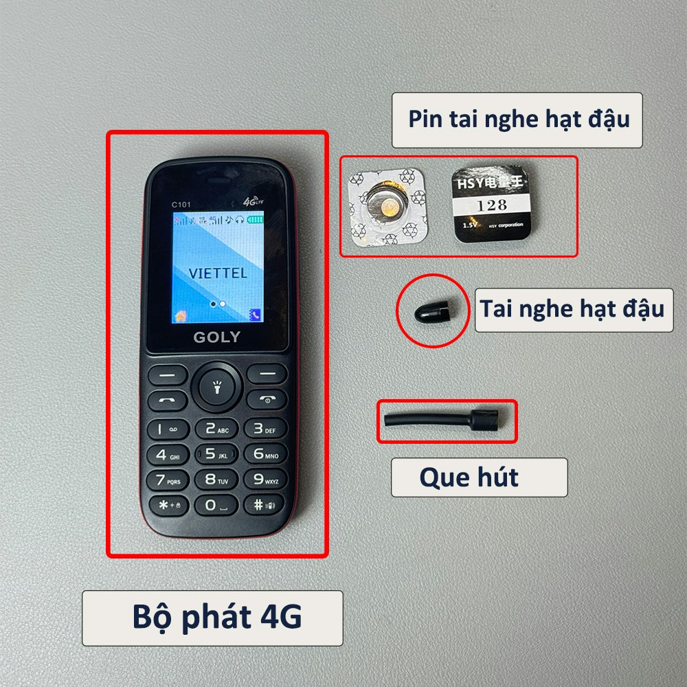 Tai Nghe Siêu Nhỏ Hạt Đậu 4G Goly gallery image